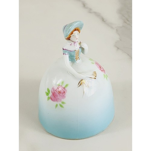 Girl Victorian French Style Hoop Skirt Porcelain Bell 70's F.W.W. Japan Vintage - Picture 10 of 16