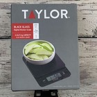 Taylor Black Glass Digital Scale 11lb/5kg Capacity LCD Stain Resistant Unused