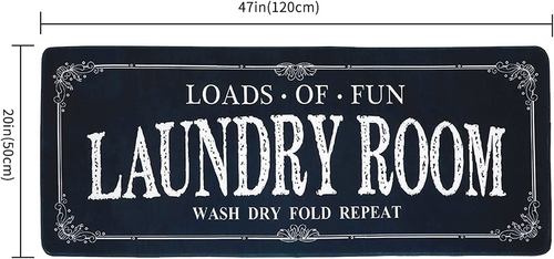 Non Slip Laundry Runner Rug - Farmhouse Kitchen Floor Mat for Mudroom Bathroom - Picture 3 of 7