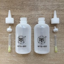Needle Pump Dispenser Plastic Bottle 100ml For Alcohol Flux Acetone USA Ship x 2