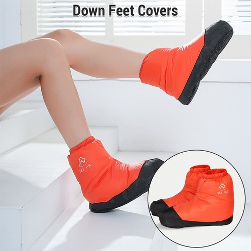 Waterproof Down Slipper Boots Lightweight Down Socks Stuffed Booties Down G5E6 - Picture 5 of 12