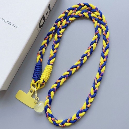 Anti-lost Braided Phone Lanyard Crossbody Hanging Rope Phone Charm Accessories - Photo 10 sur 16