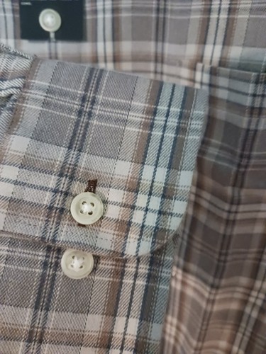 New Joseph Abboud Luxury Shirt XL 95% Cotton 5% Cashmere (Taupe) - Picture 4 of 9