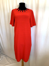 Vintage Steve Fabrikant Red Knit Dress - Size Medium