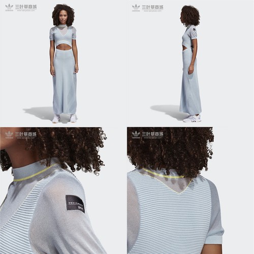 Adidas Originals EQT Dress CE3784 Informal Vestido Maxi Ash Gris Sexy & - Imagen 4 de 5