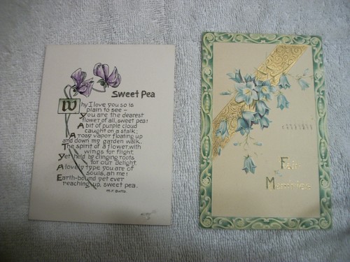 8 cartoline d'epoca con fiori - Foto 5 di 6