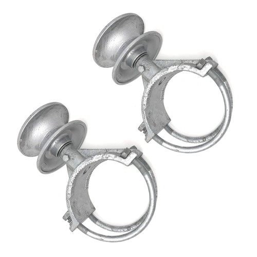 2 Chain Link Malleable Cantilevered Gate Rollers 6-5/8" Post & 2-3/8" Gate Frame - Picture 1 of 2