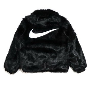 white fur nike jacket