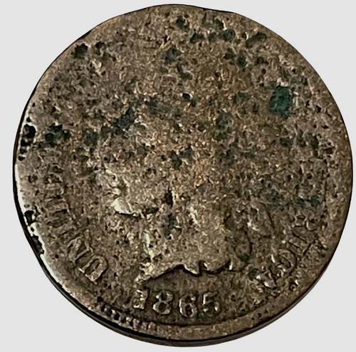 1865 Indian Head Penny US Cent Type Date 1c Coin KM 90a Lot A11-145 Fancy 5 Type