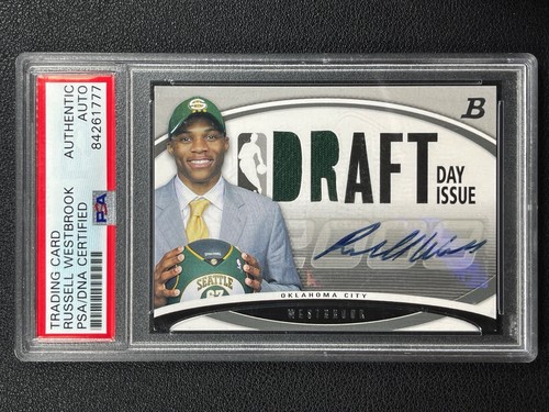 RUSSELL WESTBROOK PSA DNA AUTHENTIC AUTO 2008 BOWMAN ROOKIE JERSEY AUTOGRAPH /75