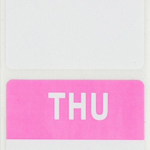 THURSDAY Day of the Week Labels / Stickers - (36) Rolls of 500 (40mm x 40mm) - Picture 4 of 5