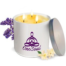Large Lavender Vanilla Candle, Scented Candles for Home, Hand-Poured Aromatherap