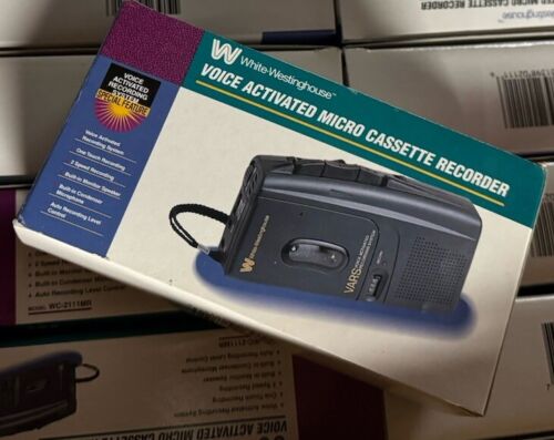 White Westinghouse Voice Activated Micro cassette Tape Recorder