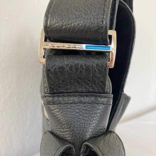 PIQUADRO Messenger Bag, Laptoptasche, echtes Leder, schwarz, SUPERTOP! - Bild 11 von 14