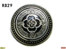 steampunk brooch badge pin silver celtic knot charm wiccan pagan Insular #RB29