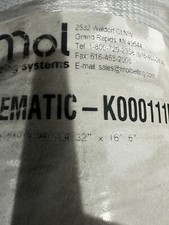 Mol Belting Systems 2AW10-0BL-LR 2 Ply Industrial Gr Conveyor Belt 32" x16' 6"