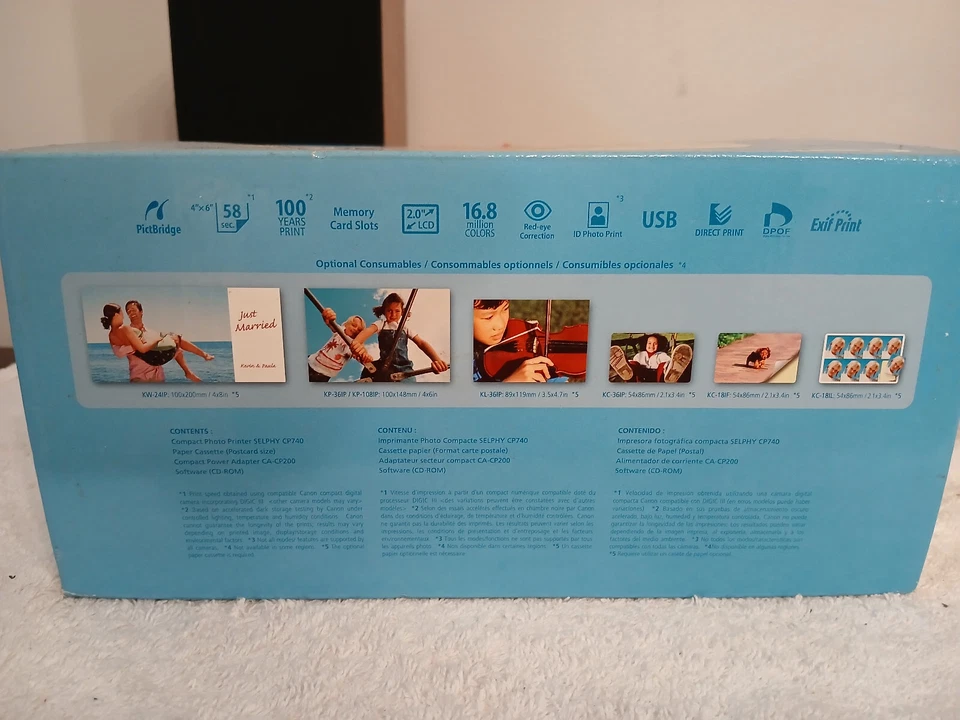 -NEW- CANON Selphy CP740 Compact Photo Printer ( NEW Open Box Unused ) - Image 3 of 4