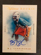 2012 Panini B.J. Cunningham Card #232 Mint Prime Signatures Rookie AUTO 053/199 