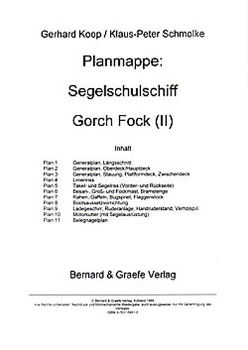 Koop Schmolke - Planmappe: Segelschulschiff Gorch Fock (II) Planrolle Modellbau - Bild 1 von 1