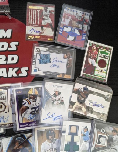 NFL Re Pack Lot Football Cards 2 HITS Slab Auto Patch Relic Numbered Rookies Hot - Picture 6 of 9