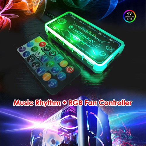 Cooling Fan Hub RGB Fan ARGB Controller Remote Control Computer Case Adapter f - Picture 11 of 15