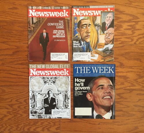 Newsweek Magazine 2009 Jan 5, Jan 19, Mar 2 & The Week Nov 14 2008 Lot 4 Obama