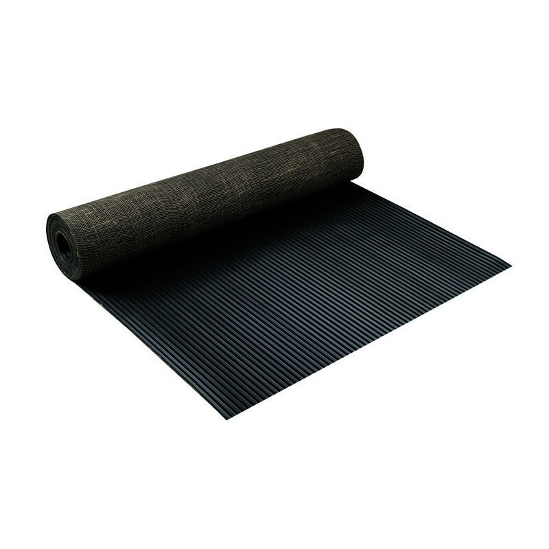 Suelo De Goma rayada Por Rollo - Medida 1,50 M Alto X 15 M Largo