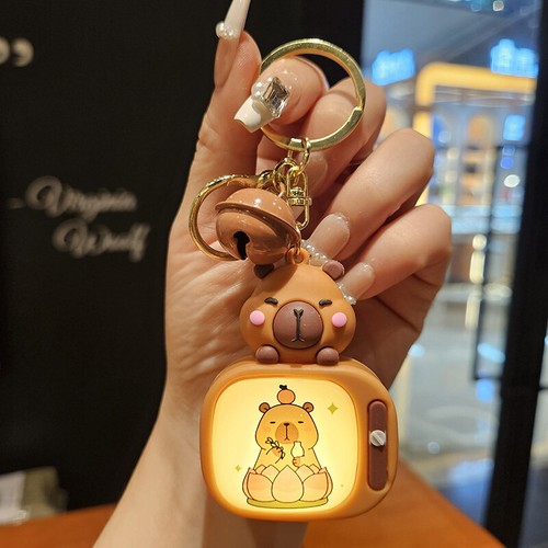 Cartoon Cute Capybara TV With Light Creative Funny Animals Keyring Car Keych-vm - Picture 12 of 15