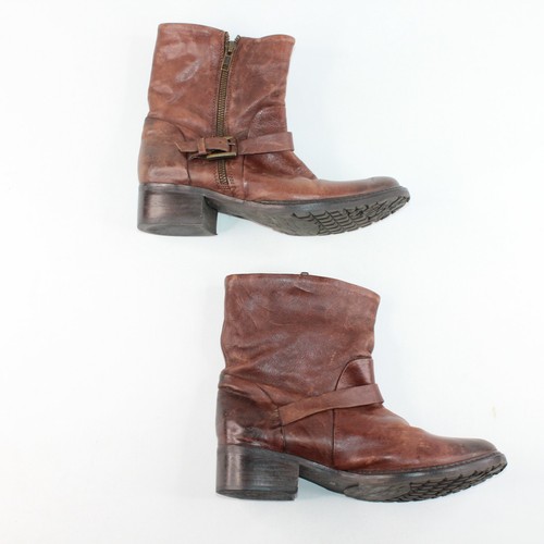 Adam Tucker Me Too Damen-Stiefeletten Größe 7,5 M Landon4 braun Leder Reißverschluss hoch - Bild 6 von 12