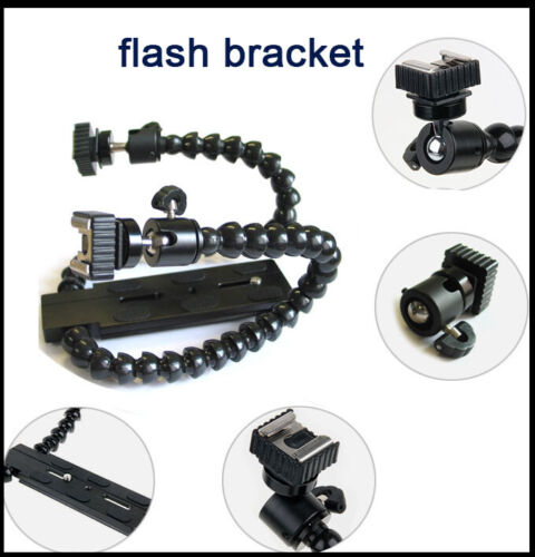 Dual-arm Flexible Flash Bracket for MACRO SHOT DSLR NIKON Sony Camera Universal - Picture 2 of 12