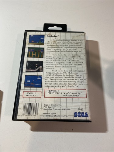 Psycho Fox Sega Master System USA VERSION PSYCO FOX RARE! NO MANUAL - Picture 5 of 9