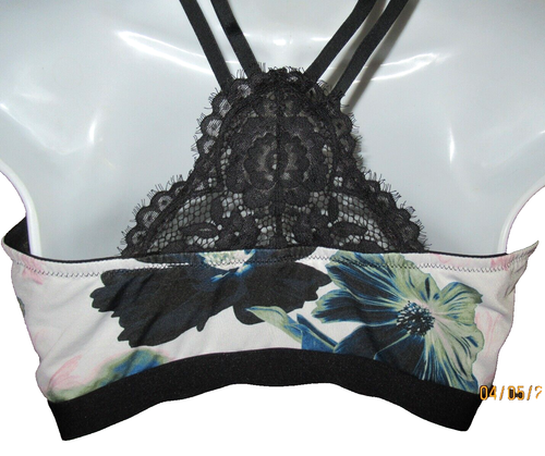 Cacique Wire Free Lace Strappy Racerback Front Close Bralette Size 38DD - Picture 5 of 12