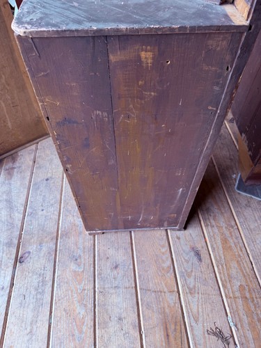 Antique mahogany hanging corner cupboard cabinet inlaid Georgian 1800s - Picture 17 of 24