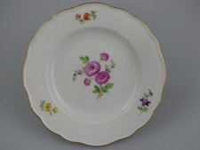 ⚔ Meissen ø16 cm Teller bunte Blume 2, mitte  1. Wahl Knaufzeit vor 1924 - 15264