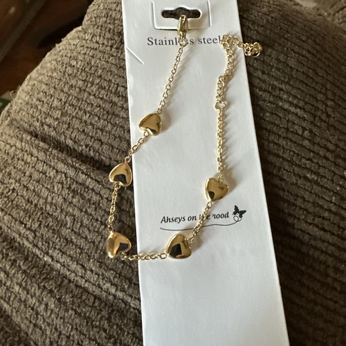 Elegant 18K Gold Plated Stainless Steel Bracelet With Heart Theme - 第 5/5 張圖片