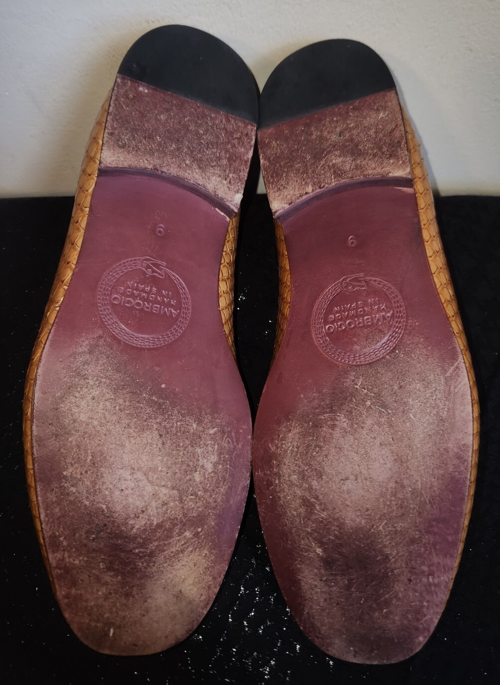 Ambrogio Custom Hand-Made Python & Leather Loafer… - image 8