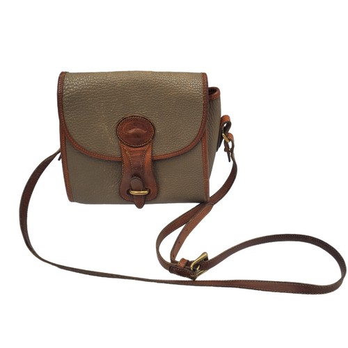 Vintage Dooney & Bourke Crossbody Small Essex Taupe Pebble Leather Purse Bag USA