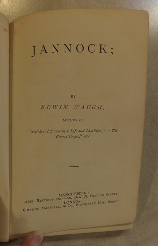 JANNOCK OR THE BOLD TRENCHERMAN BY EDWIN WAUGH HC - Picture 4 of 6