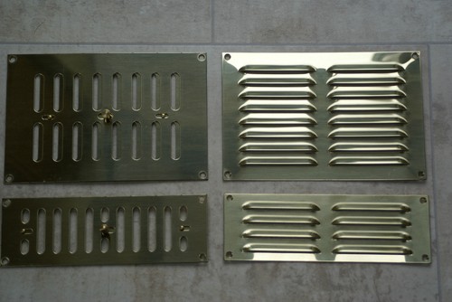 Polished Brass Louvered / Hit and Miss Vent