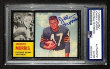 Johnny Morris Signed/Auto 1962 Topps Card #15 Chicago Bears PSA/DNA 195063