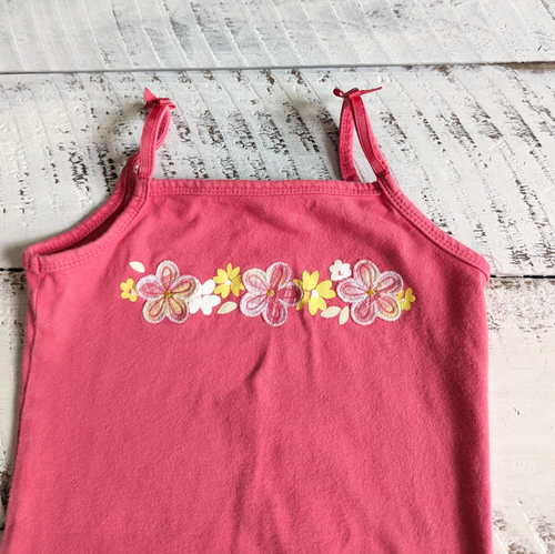 Body canottiera Cherokee taglia 24M vintage Y2K rosa corallo a quadri floreale e set Capri - Foto 3 di 8