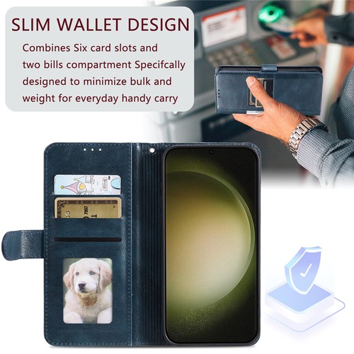 For Samsung A05S A15 A55 A14 A54 A13 A52 Leather Wallet Cards Case Flip Cover - Picture 25 of 101