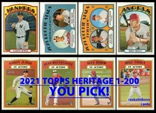 2021 TOPPS HERITAGE Base #1-200 COMPLETE YOUR SET $2 or 2 Card Minimum YOU PICK!