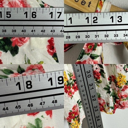 Sezane Anne Fleurie Floral Dress Square Neck Tie Shoulder Size 40 French or US 8 - Picture 13 of 16