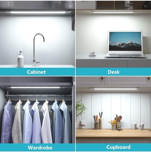 42cm Under Cabinet/ Cupboard Light Strip 6000k with Sensor. Stairs, Kitchen, - Picture 6 of 7