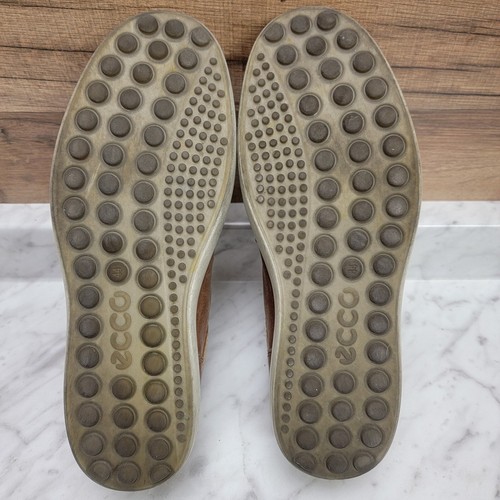 Men's Size EU 44 US 10.5 Ecco SOFT 7 Sneakers Shoes Brown Leather Comfort - Picture 9 of 11