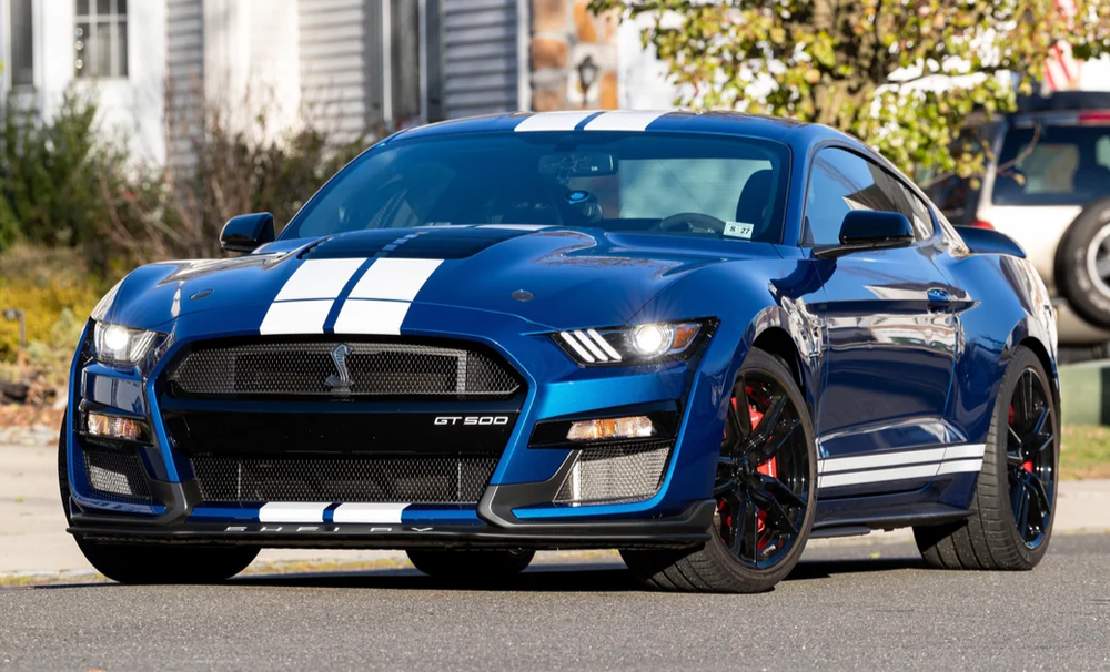 Ford Mustang Shelby GT500 1/18 Maisto 2022 Blue Diecast Car Model Car Toy Car