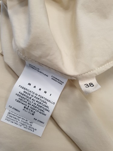 Marni Bluse Damen (Eu) 38 Pullover V-Ausschnitt Ärmellos Abgestuft Dünn Beige - Bild 5 von 8