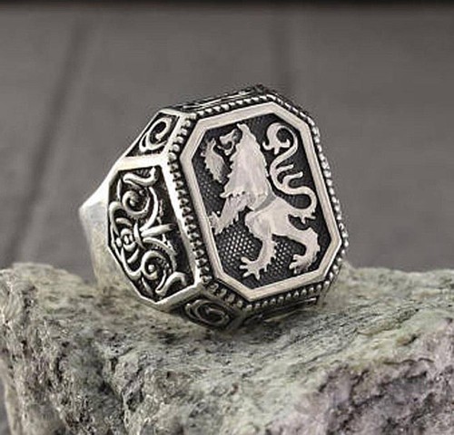 Solid 925 Sterling Silver AA Designer Lion Head Signet Wedding Gift Men's Ring - Picture 7 of 12