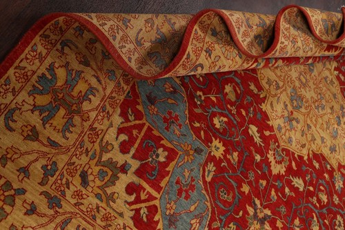 Heriz Serapi Indian Hand-Knotted Living Room Rug Wool 8x10 ft Rug - Picture 18 of 22